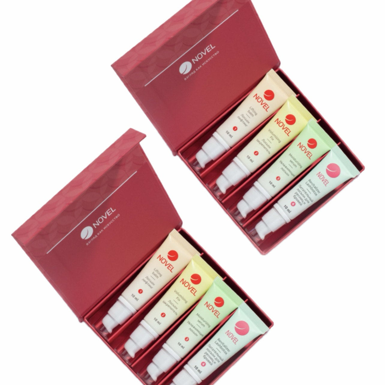 2 ערכות נובל קלאסי להרמת ריסים וגבות - כוללת 4 שלבים כולל בוטוקס