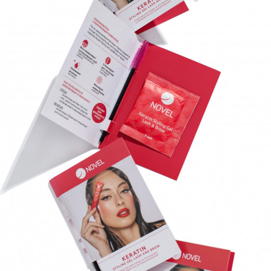 kit novel keratin - סרום קרטין לריסים וגבות 10 יחידות