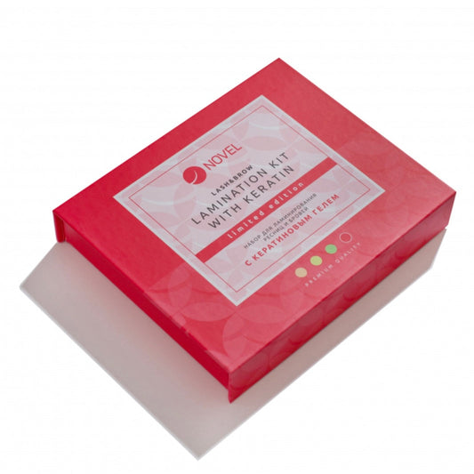 ערכת NOVEL להרמת ריסים וגבות -שלושה שלבים + 10 שקיות קרטין