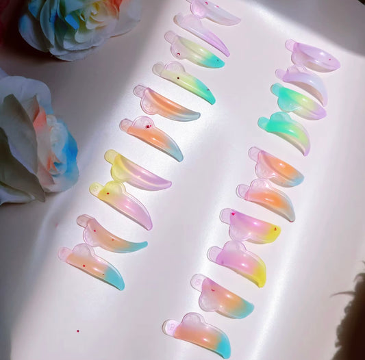 סיליקונים כנפיים -מעוגל רחב 10 מידות נדבקים ללא דבק