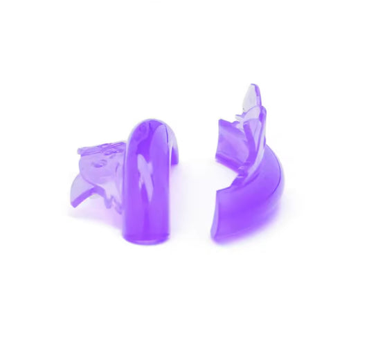 סיליקונים שועל סגול - מעוגל חד 5 מידות נדבקים ללא דבק