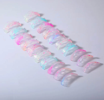 סיליקונים קשת בענן - מעוגל חד 10 מידות נדבקים ללא דבק