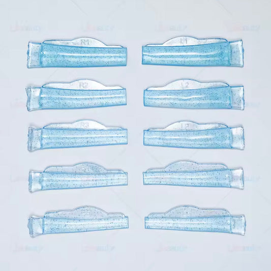 סיליקונים L  כחול נצנצים - נדבקים ללא דבק